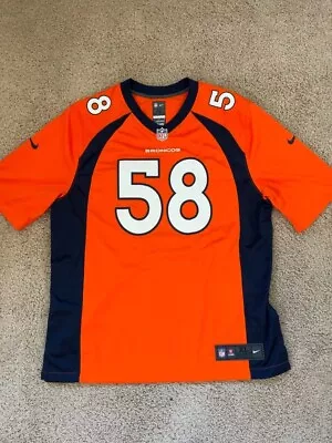 NFL On Field Von Miller Denver Broncos Jersey Orange/Blue Size X-Large • $11.50