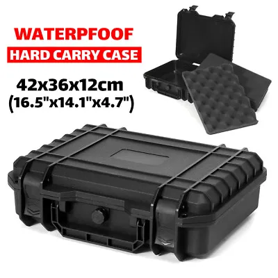 Waterproof Hard Carry Case Tool Storage Box Portable Plastic Organizer With Foam • $46.69