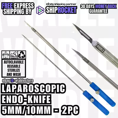 2pcs Endo-Knife 5mm/10mm Laparoscopic Laparoscopy Endoscopy Surgical Instruments • $111.61