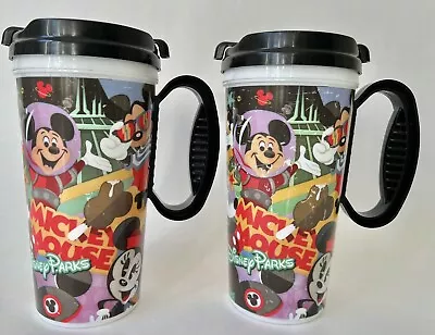 Disney Parks Travel Mug Resort Rapid Fill Refillable Cup Mickey Mouse Club Set 2 • $9.99