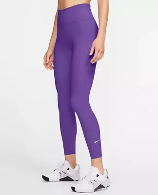 Nike Women's One Luxe Mid-Rise 7/8 Training Leggings XXS Purple BQ9994SU21 • $19.80