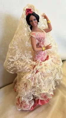 Marin Cliclana 7” Woman Flamenco Dancer Doll In Pink Dress • $15