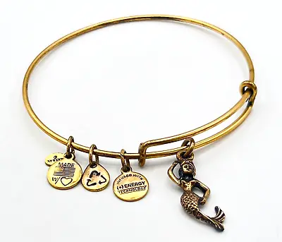 Alex And Ani Rafaelian Gold Mermaid Bangle Charm Bracelet • $14