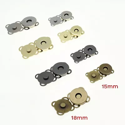 Metal Magnetic Snap Fasteners Clasps Buttons Handbag Purse Wallet Craft Bags Par • $25.49