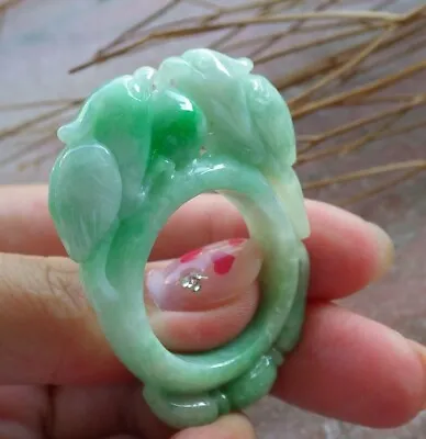 $199 • Buy Certified Green Burma Natural A JADE Jadeite Phoenix RING USA. 12.75 戒指 579294