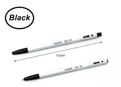 MONAMI 153 Ball Point Pen 0.7mm Black 1dozen (12pcs) • $9.99