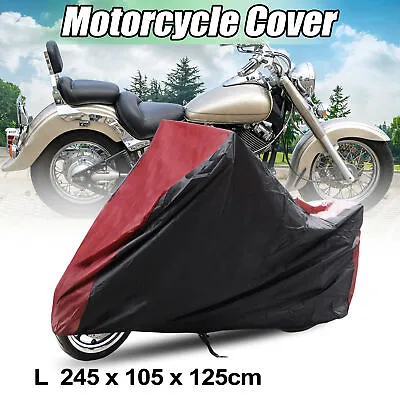 Red Black Polyester Motorcycle Cover For Yamaha Virago 535 XV535 XV750 XV1100 • $19.99