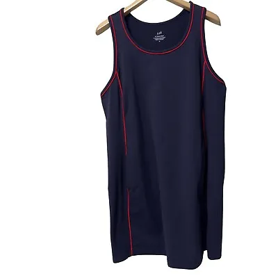J JILL Womens Size XL Fit Tennis Athletic Racerback Dress Navy Blue Stretch • $24.99