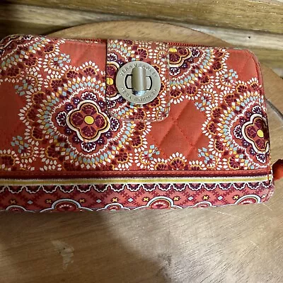 Vera Bradley Clutch Billfold Credit Card Change Checkbook Purse Zip Around • $12