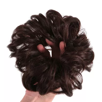 Womens Thin Messy Bun Scrunchie Hair Extension Ponytail Updo Hair Piece Blonde • $4.99