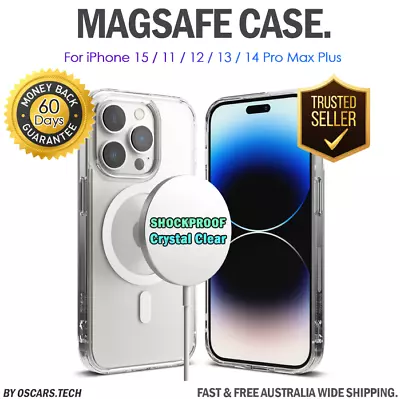 For IPhone 15 14 13 12 Pro Max PLUS Magsafe Clear Case Magnetic Charging Charger • $8.95