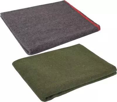 Wool Emergency Survival Blanket Rescue Large Cover Throw Bed Camping • $24.99