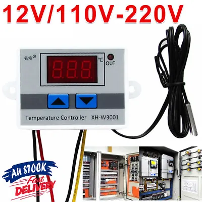 Waterproof Control Probe Digital Temperature Controller Switch LED Thermostat • $14.49