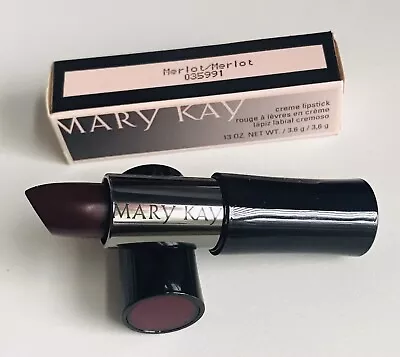 New In Box Mary Kay Creme Lipstick Merlot Full Size Fast Ship • $12.19