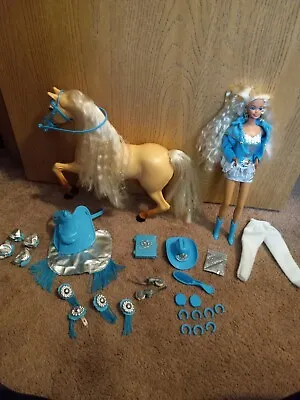 Barbie 1993 Western Stampin With Horse Star • $40