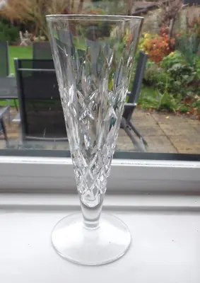 Waterford Crystal Glass Stemmed Flared Vase 8 Inches Tall • £17.99