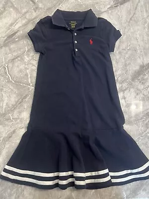 £12.99 • Buy Girls Polo Ralph Lauren Navy Sailor Polo Shirt Style Tennis Dress - Age 6