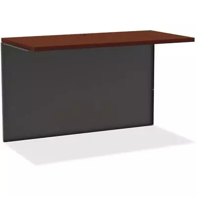 Lorell Mahogany Laminate/Charcoal Modular Desk Series - 48  X 24   1.1  Top... • $358.31