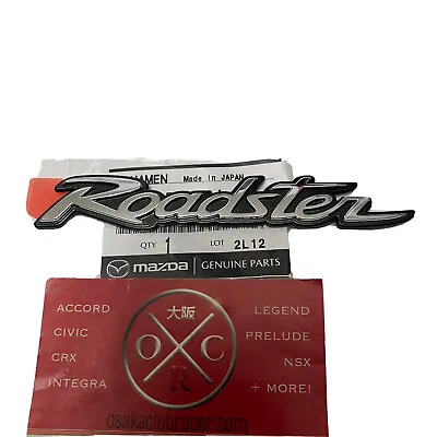 New OEM 05-15 Mazda Miata MX-5 Rear Roadster Emblem Badge Black & Chrome JDM NC • $39.99