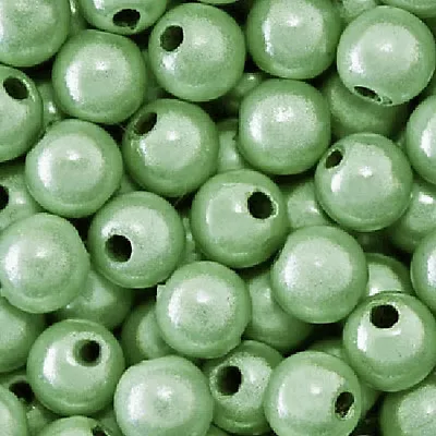 Miracle Bead Sage Green Color Iridescent 4mm 6mm 8mm Round Jewelry Craft Beads • $7.99