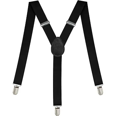 Y Back Men's Suspenders Unisex Adjustable  1  Wide For Costume Tuxedo Dress • $11.75