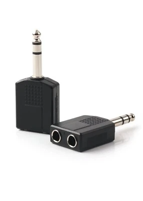 £2.89 • Buy 6.35mm Male To 2 X 6.35mm Female Y Splitter STEREO Adaptor Jack   6.3mm 1/4 Inch
