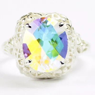 6 Carat MERCURY MIST TOPAZ Sterling Silver Ladies Ring -Handmade • SR009 • $215.97