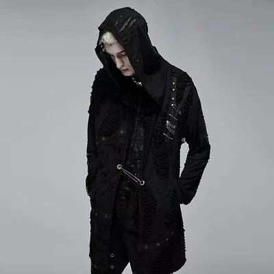 Punk Rave Degeneration Men's Hooded Coat • Ships In 2-4 Weeks • Gothic • $127.19