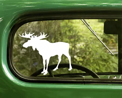 2 BULL MOOSE DECAL Silhouette Stickers For Car Window Truck Bumper Laptop RV • $5.95