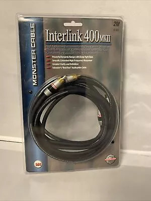 NEW Monster Cable Interlink 400 MKII Audio Interconnect RCA Cables | 2m | 6.6ft • $45.67