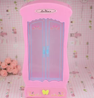 1/6 Dollhouse Furniture Mini Toy Wardrobe Closet For 11.5  Dolls Kids Best Gift • £6.99