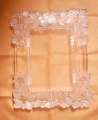 Mikasa Floral Bouquet Crystal Picture Frame Wedding • $6