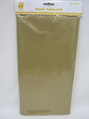 Festive Magic Plastic Tablecloth Cover Gold 132cm X 228cm XMO440 • £2.99