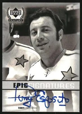 1999-00 Upper Deck Century Legends Epic Signatures Tony Esposito Autograph Auto • $25