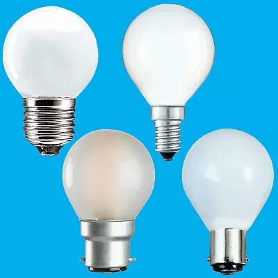 £12.99 • Buy 12x Opal Round Golf Dimmable Standard Light Bulbs 25W 40W 60W BC ES SBC SES Lamp