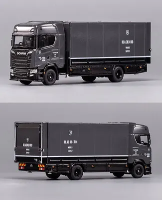 ZD GCD 1:64 Grey Scania S730 Enclosed Double Deck Tow Truck Model Diecast Metal • $89.99