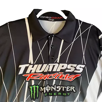 Monster Energy Motocross Pit Shirt Mens Large Racing Jersey Polo Thumpss Novik • $65