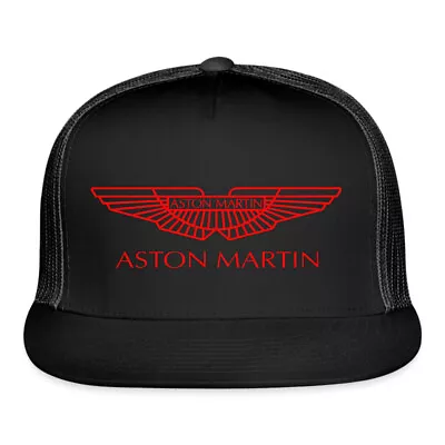 Aston Martin Red Logo Black Trucker Hat Cap Adult Size • $22.99