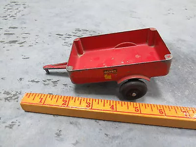 Vintage OLIVER Cast Aluminum Wagon Trailer Toy Tractor SILK RARE! • $34.95
