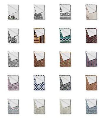 £42.56 • Buy Ambesonne Oriental Pattern Soft Flannel Fleece Throw Blanket Plush For Indoors