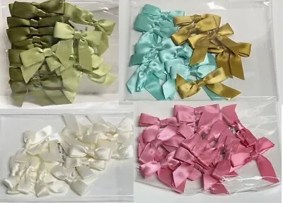 Small Satin Ribbon Bows (15 Per Pkg) 2.5  Wide - Cardmaking Crafts • $8.95