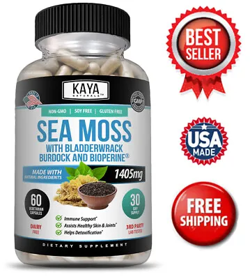 Organic Irish Sea Moss Burdock Root Bladderwrack Powder Immune & Thyroid Care • $9.98