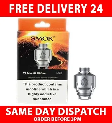 SMOK V8 Baby-Q2 EU COILS 0.4Ω 40-80W 3-Pack T PRIV COIL H PRIV COIL • £7.49