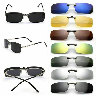 $4.61 • Buy AU Sunglasses Night Vision Anti Glare Polarized Clip On Glasses UV400 Lens HOT