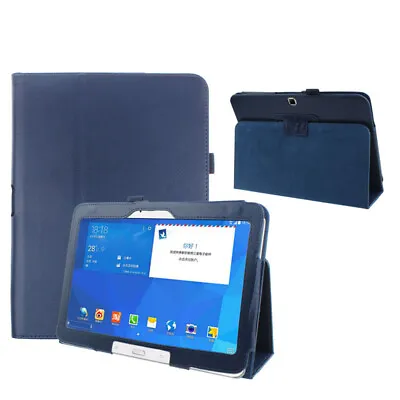 Folio Leather Case Cover For Samsung Galaxy Tab 4 10.1' SM-T530 Tablet D BU • $21.49