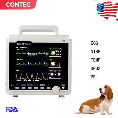 Veterinary Patient Monitor Vital Signs MultiParameter ICU VET ECG Machine CONTEC • $299