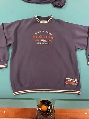 Denver Broncos Vintage Thumbs Up Athletics Xl Crewneck Sweatshirt Nfl Football • $30
