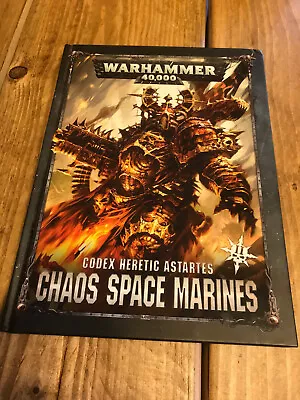 40K Warhammer Chaos Space Marines Games Workshop Codex 8th Edition Rulebook Book • £30