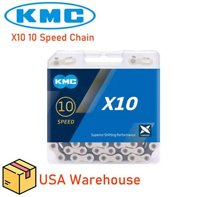 KMC X10 MTB Road Bike Chain 116L 10 Speed Bicycle Chain Magic Button Mountain • $19.49