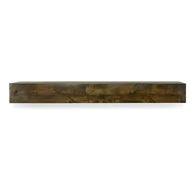 48 Chocolate Mantel Shelf Farm House Rustic Modern Style Wood Fireplace Floating • $165.90